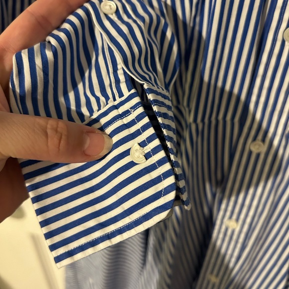 Polo Ralph Lauren blue striped collared dress size 12 - Picture 3 of 16